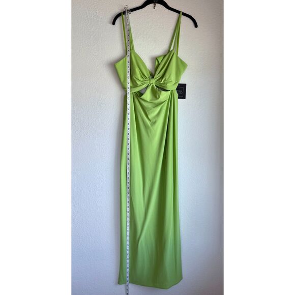 NWT Ieena for Mac Duggal 27110 Strappy Back Side Cutout Dress in Sage Green Sz 6 - Picture 11 of 14